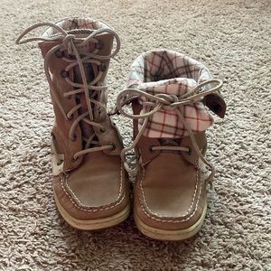 Sperry Top-Sider Hikerfish Tan Leather Ankle Boots Women's